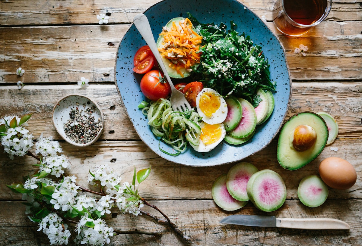 Colorful heart-healthy meal